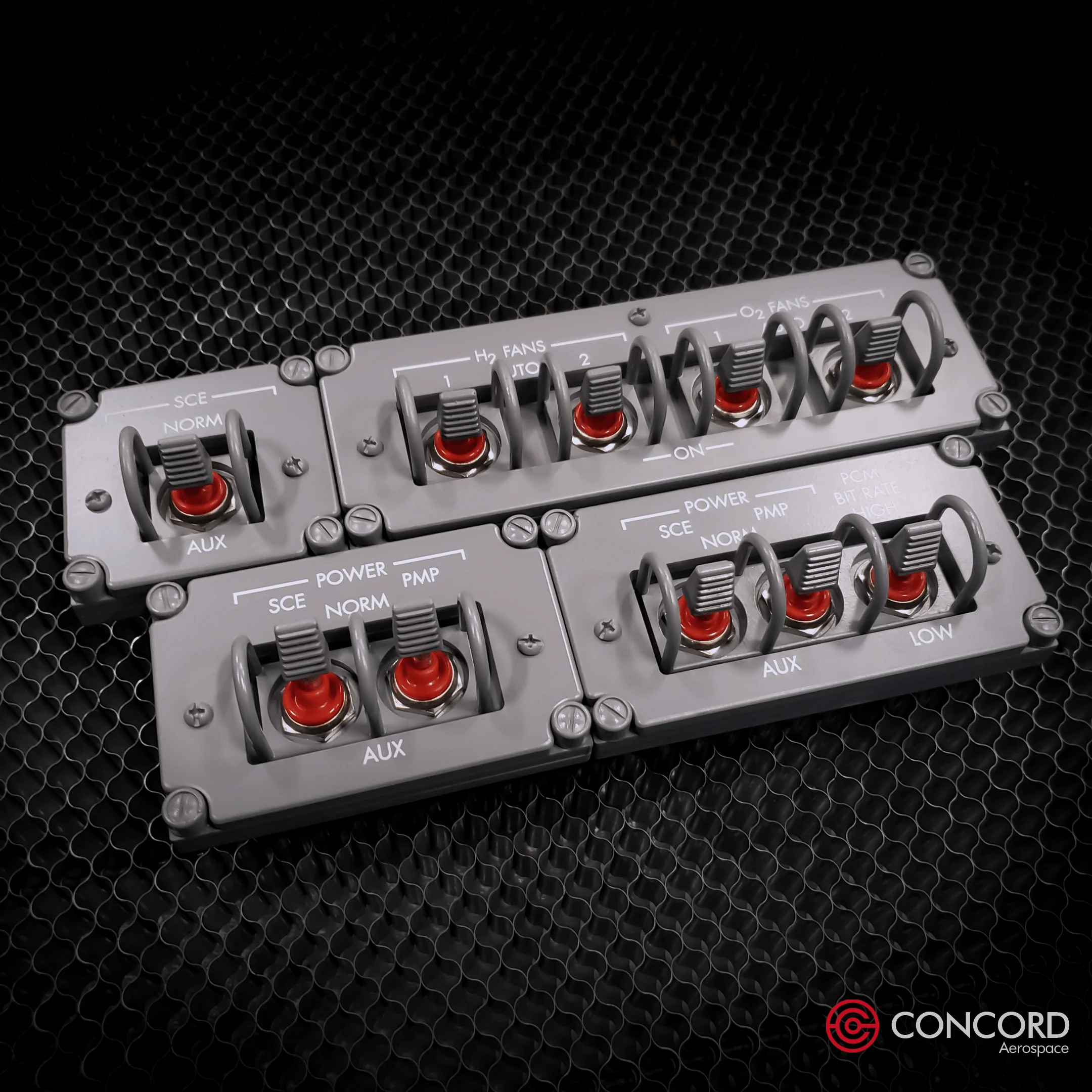 APOLLO13 COMMAND MODULE  H2/O2 FANS QUAD SWITCH PANEL - Image 12