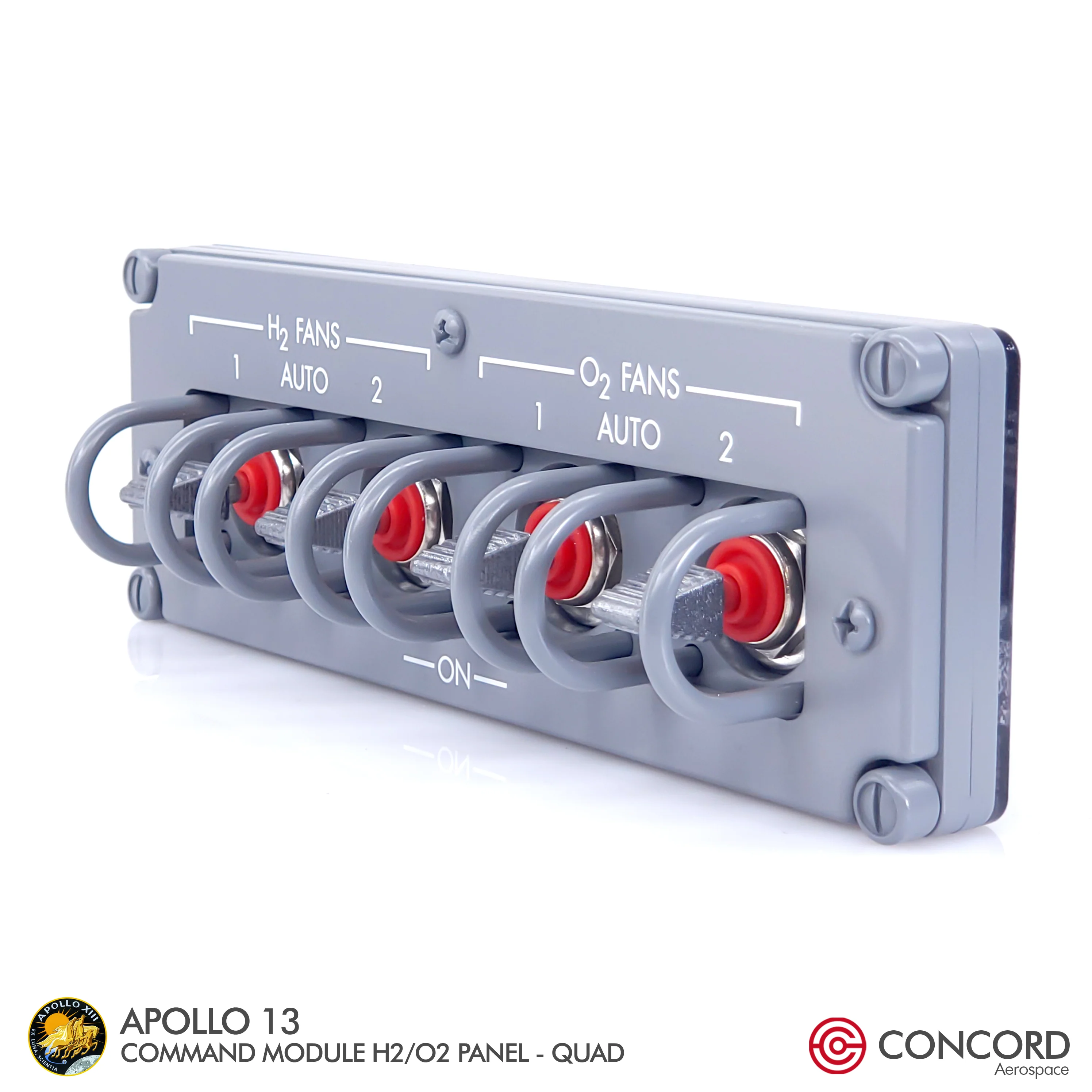 APOLLO13 COMMAND MODULE  H2/O2 FANS QUAD SWITCH PANEL - Image 3