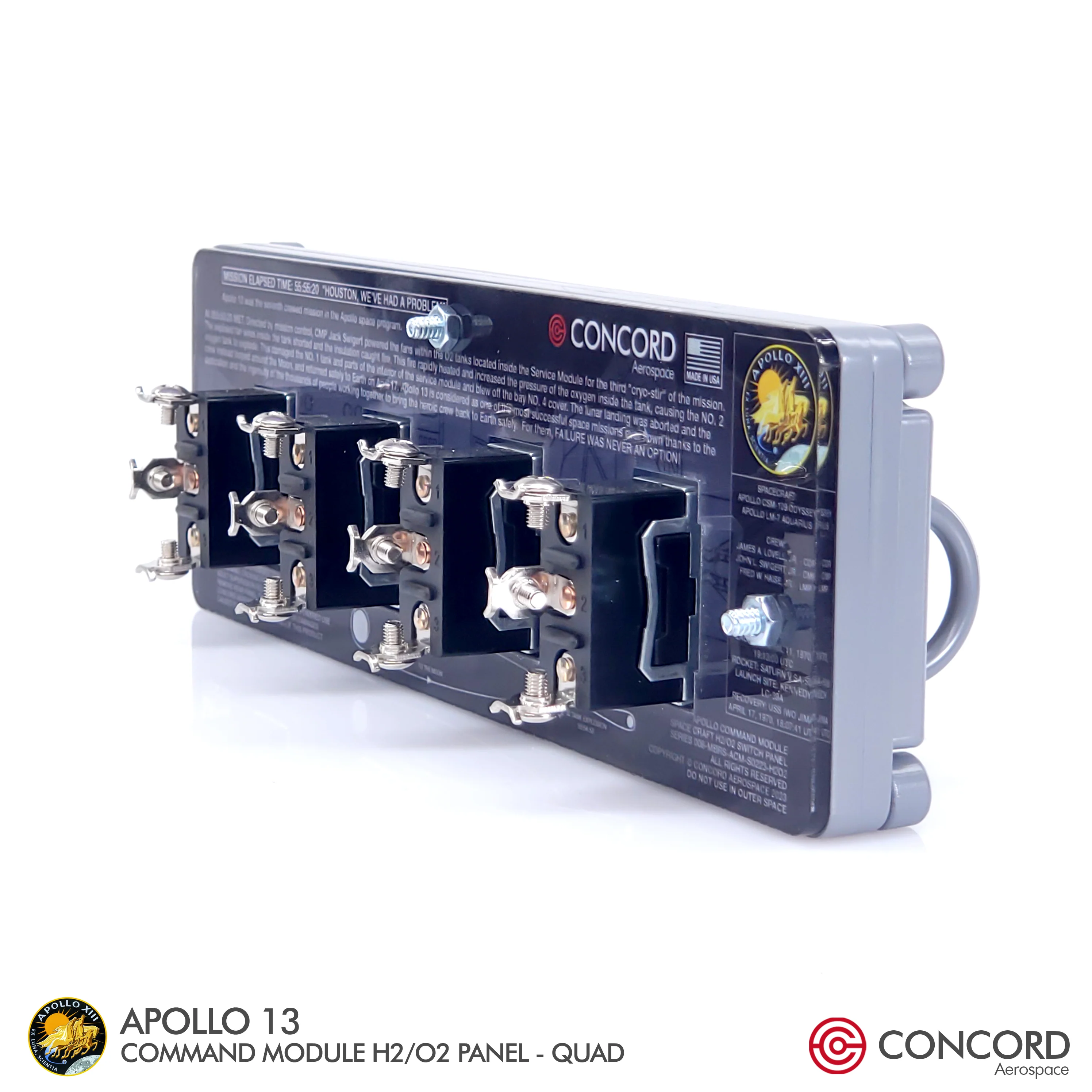 APOLLO13 COMMAND MODULE  H2/O2 FANS QUAD SWITCH PANEL - Image 7